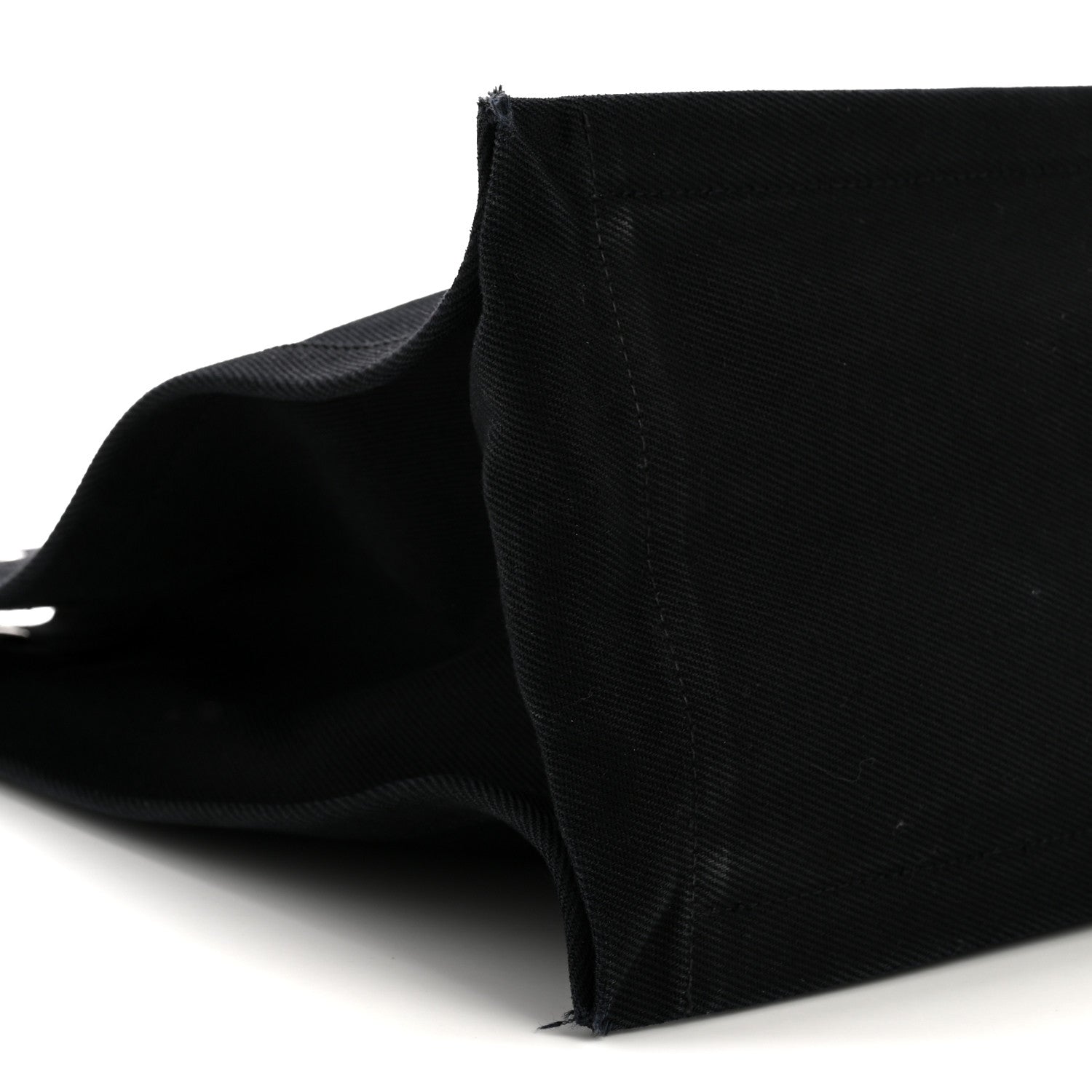 Saint Laurent Linen Calfskin Rive Gauche Tote Black 9 of 13