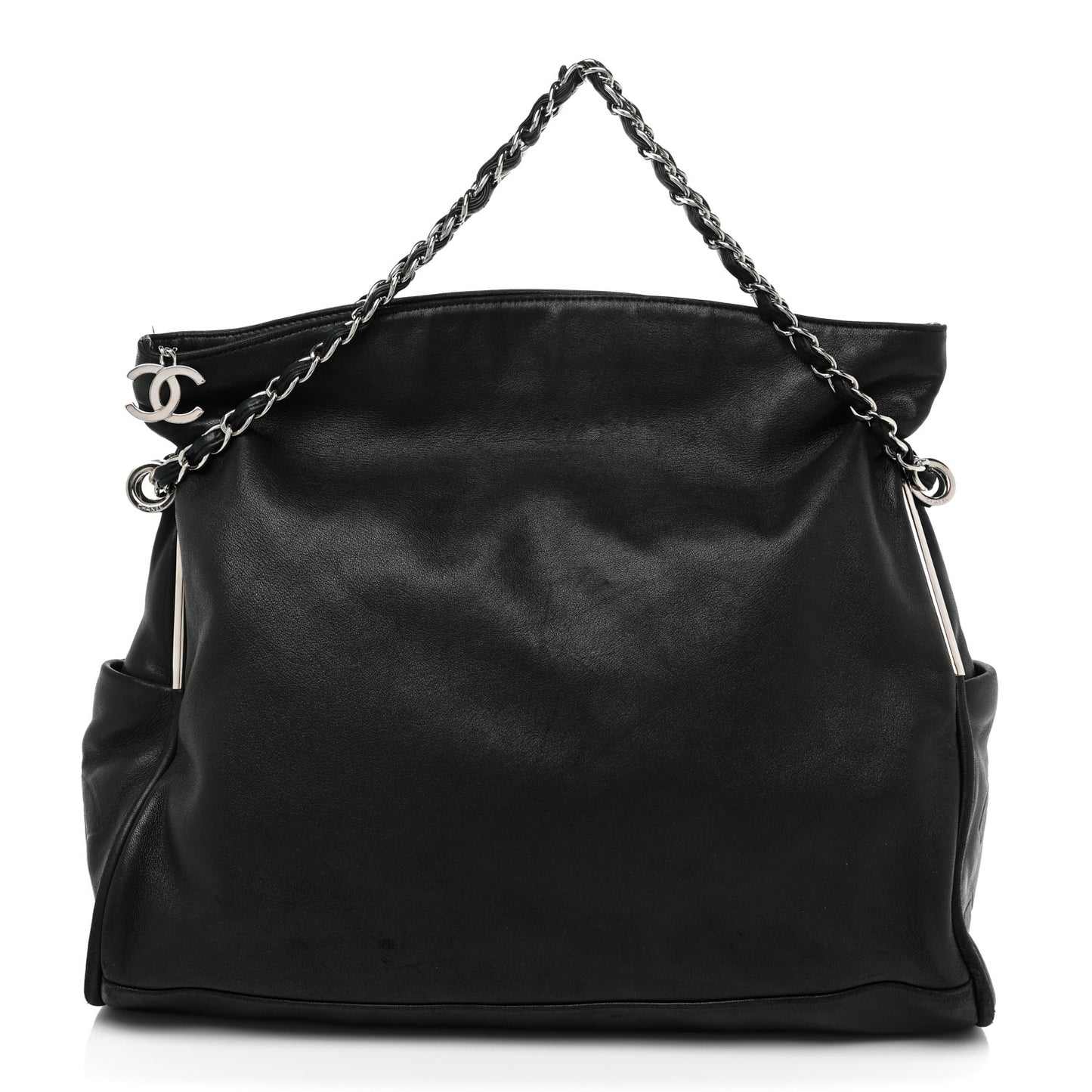 Lambskin Large Ultimate Soft Tote Black