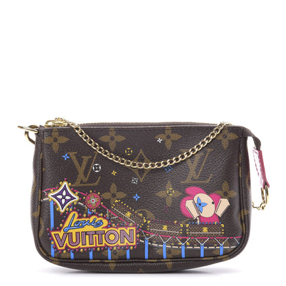 Louis Vuitton Monogram 2020 Christmas Animation Roller Coaster Mini Pochette Accessories Pivoine 1 of 9