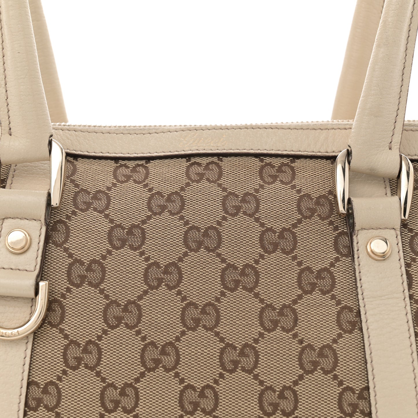 Monogram Small Abbey Boston Off White