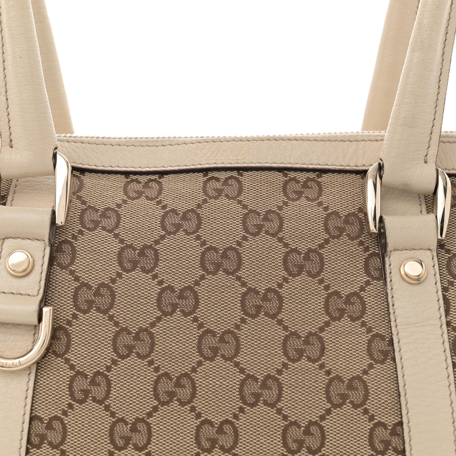 Gucci Monogram Small Abbey Boston Off White 8 of 14