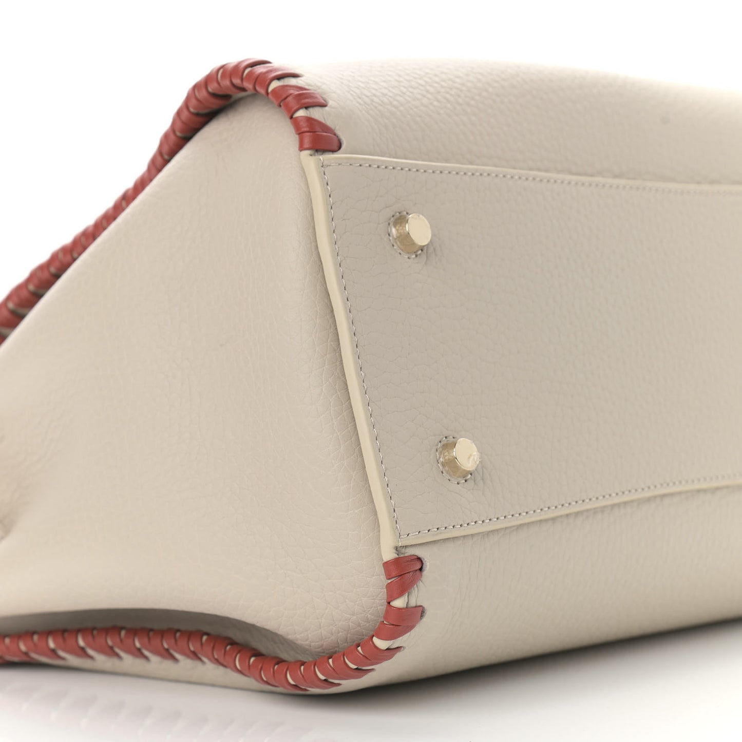 Heavy Grain Braided Edge Iris Tote Chalk