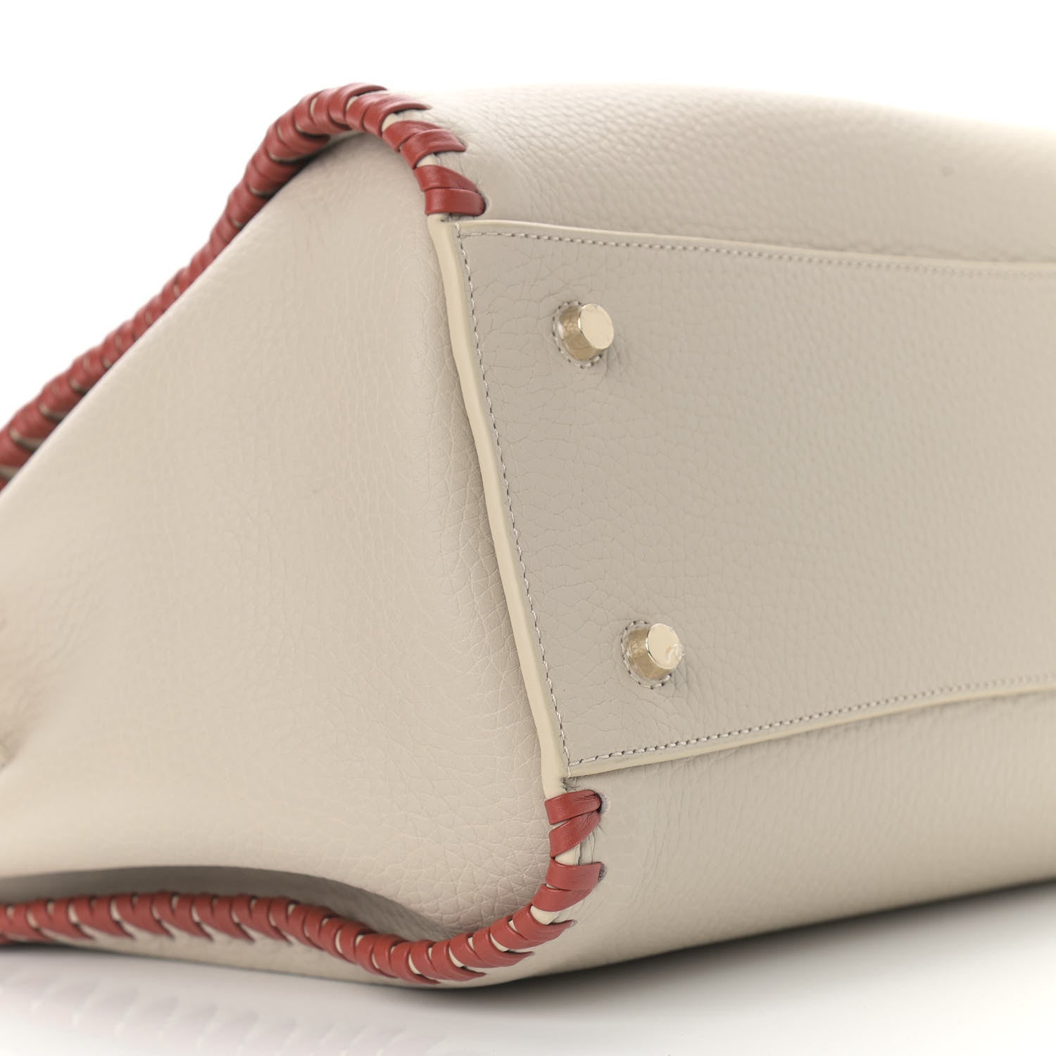 Mulberry Heavy Grain Braided Edge Iris Tote Chalk 9 of 10