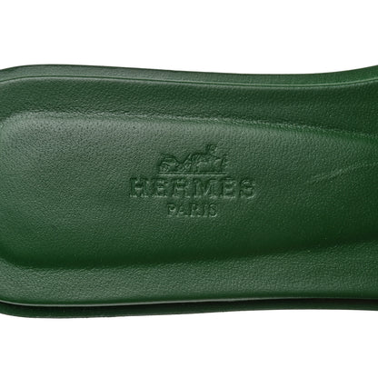 Hermes Epsom Oran Sandals 37 Vert Cactus 7 of 9