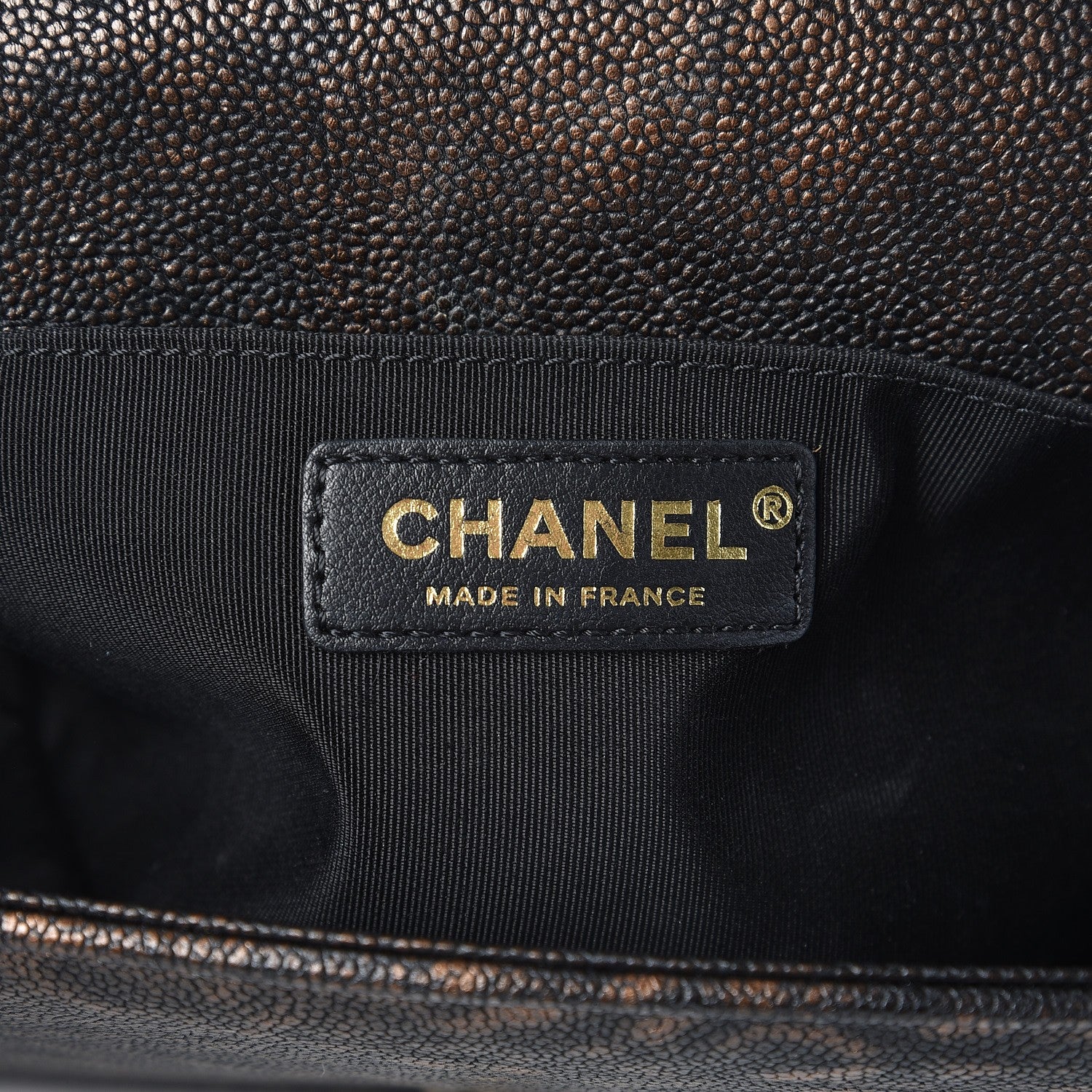 Chanel Patinated Calfskin Chevron Quilted Medium Braid Around Boy Flap Brown 6 of 8