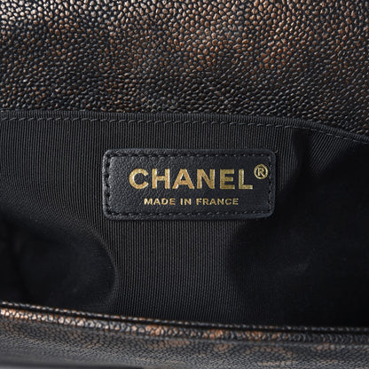 Chanel Patinated Calfskin Chevron Quilted Medium Braid Around Boy Flap Brown 6 of 8