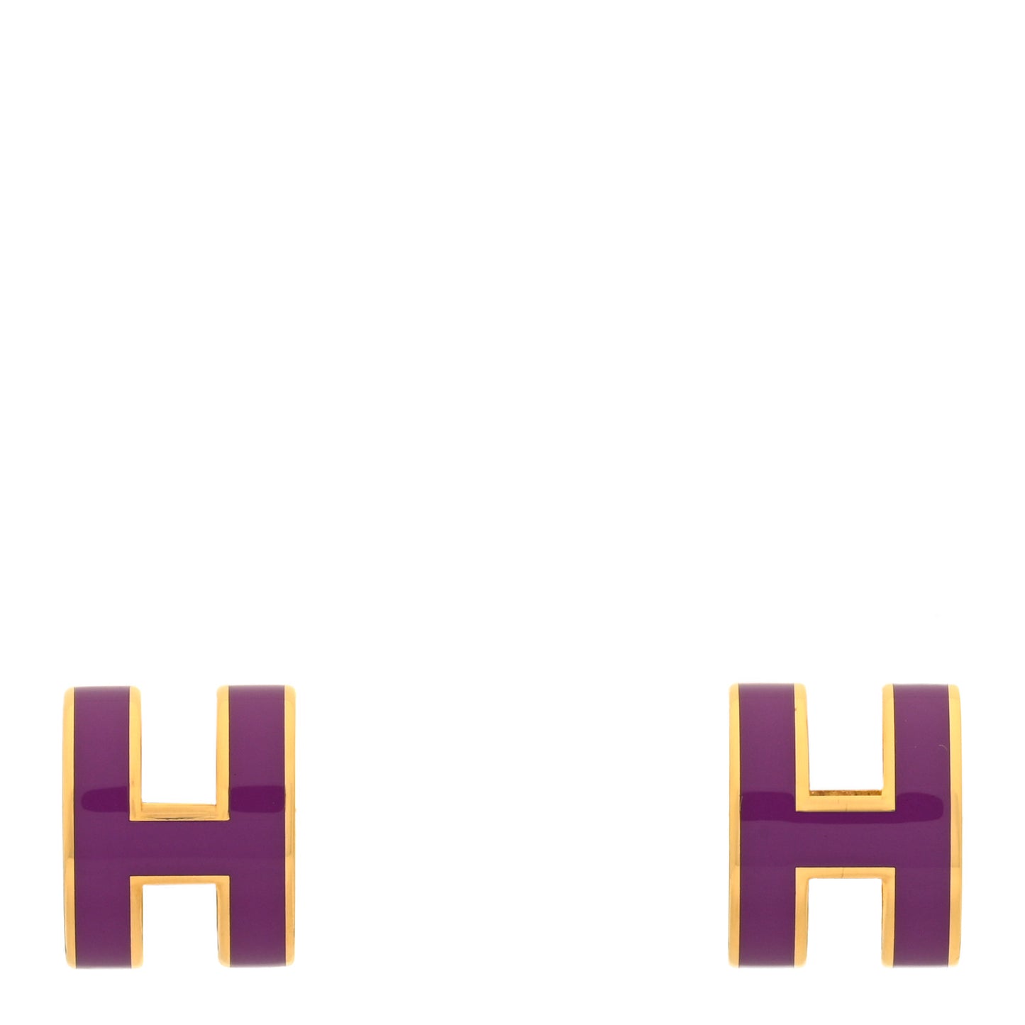 Gold Lacquered Mini Pop H Earrings Anemone