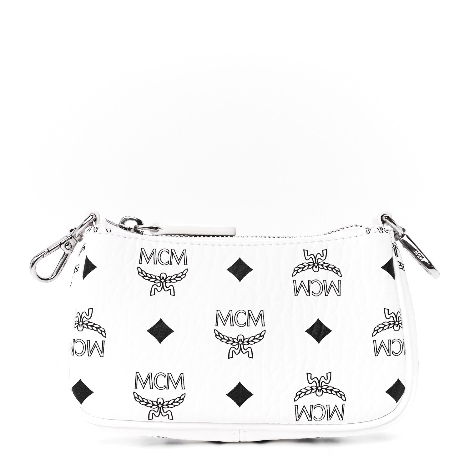 MCM Visetos Multi Pochette Black White Cognac 1 of 9