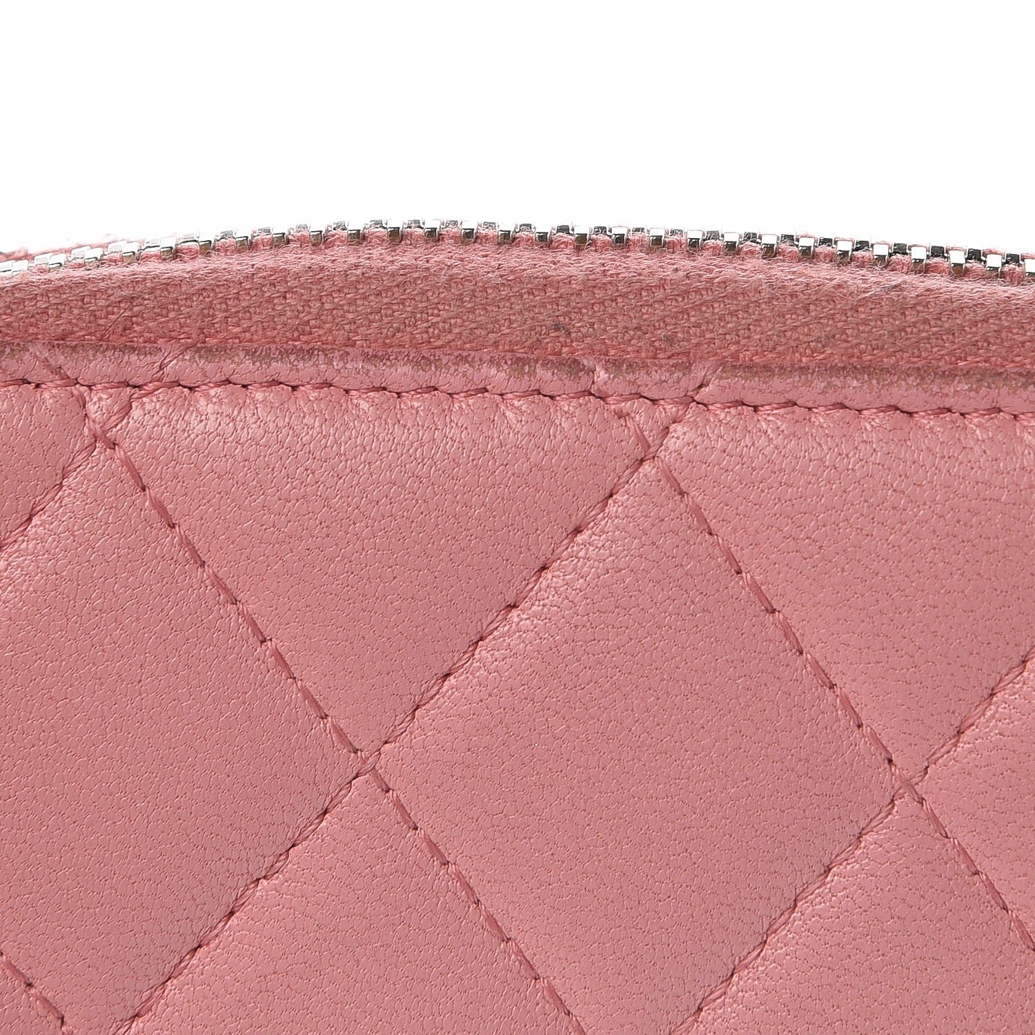 Chanel Lambskin Quilted Zip Around Coin Purse Wallet Pink 11 of 14