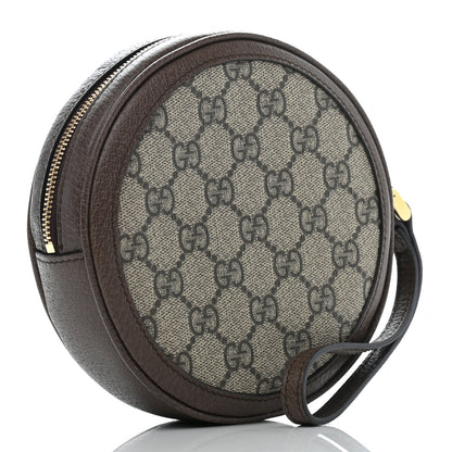 Gucci GG Supreme Monogram Web Ophidia Circle Wristlet Beige New Acero 3 of 7