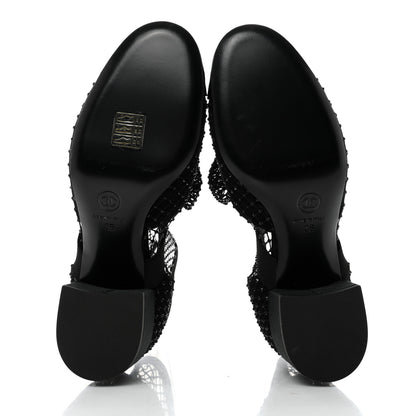 Chanel Resille Strass Kid Suede Patent Mary Jane Short Boots 36 Black 5 of 7