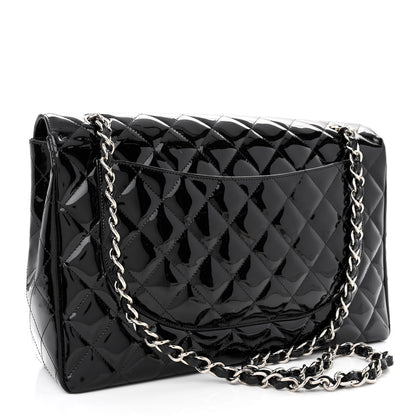 Chanel Patent Quilted Maxi Single Flap Black 3 of 13