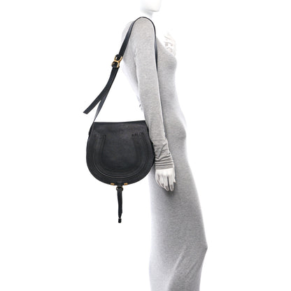 Chloe Calfskin Medium Marcie Round Crossbody Bag Black 2 of 10