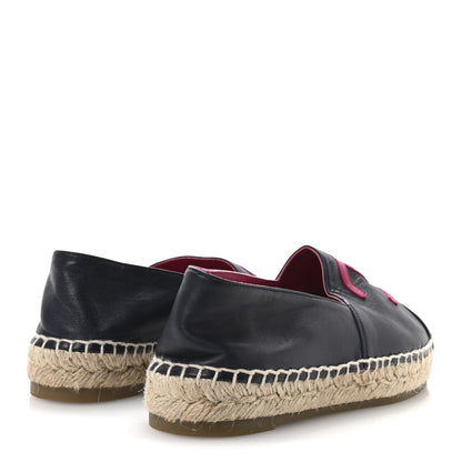 Chanel Lambskin CC Espadrilles 37 Navy Fuchsia Black 5 of 8