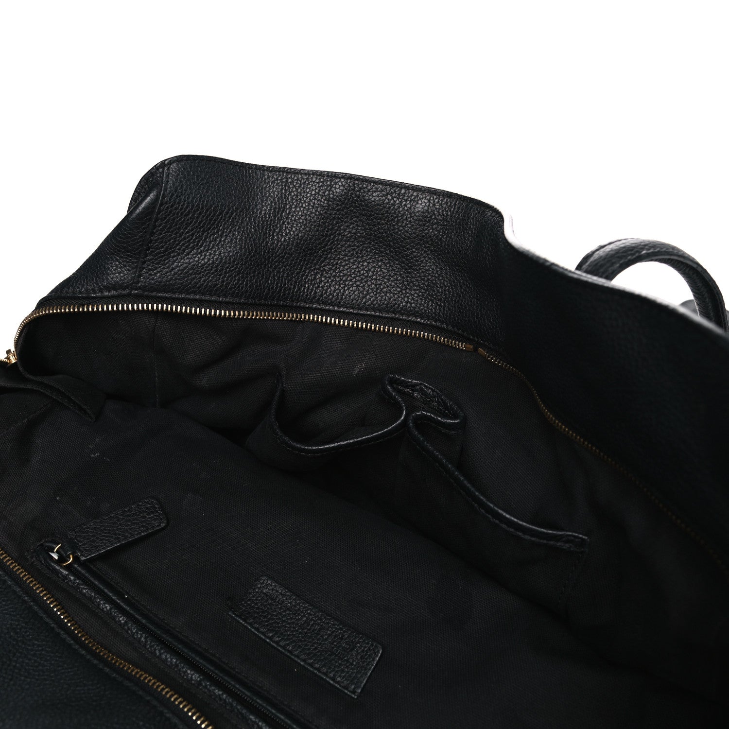 Alexander McQueen Pebbled Calfskin Large Skull Padlock Zip Around Tote Black 17 of 24