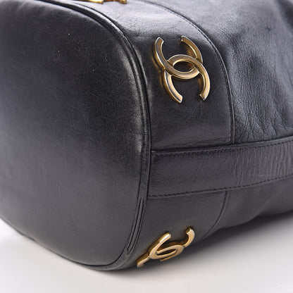 Chanel Lambskin CC Drawstring Shoulder Bag Black 10 of 12