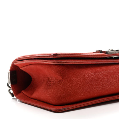 Chanel Iridescent Caviar Quilted Medium Boy Flap Red 9 of 13