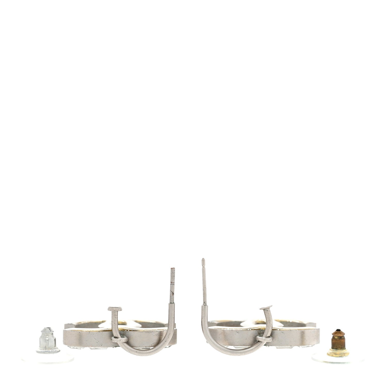 Chanel Baguette Crystal CC Dangle Earrings Gold 3 of 5