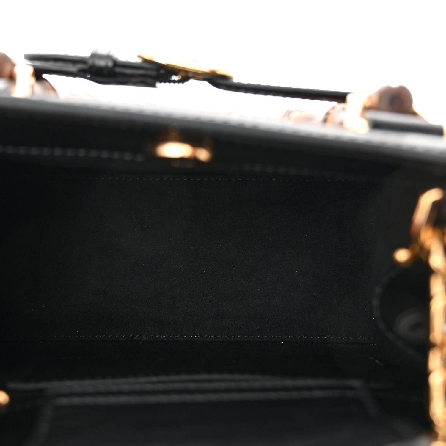 Gucci New Canvas Charisma Calfskin Crystal GG Monogram Mini Diana Tote Black 5 of 12