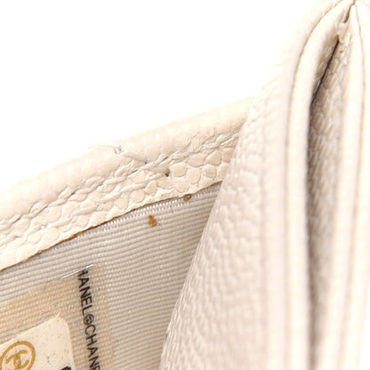 Chanel Caviar Quilted Card Holder White 9 of 11