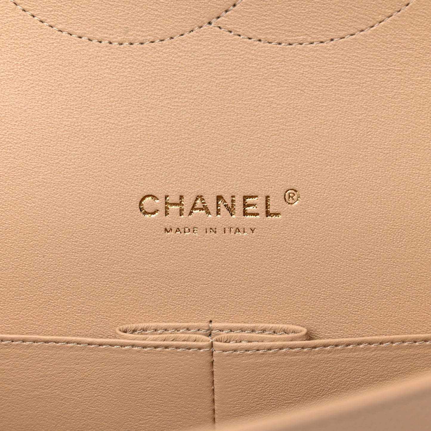 Caviar Quilted Maxi Double Flap Beige