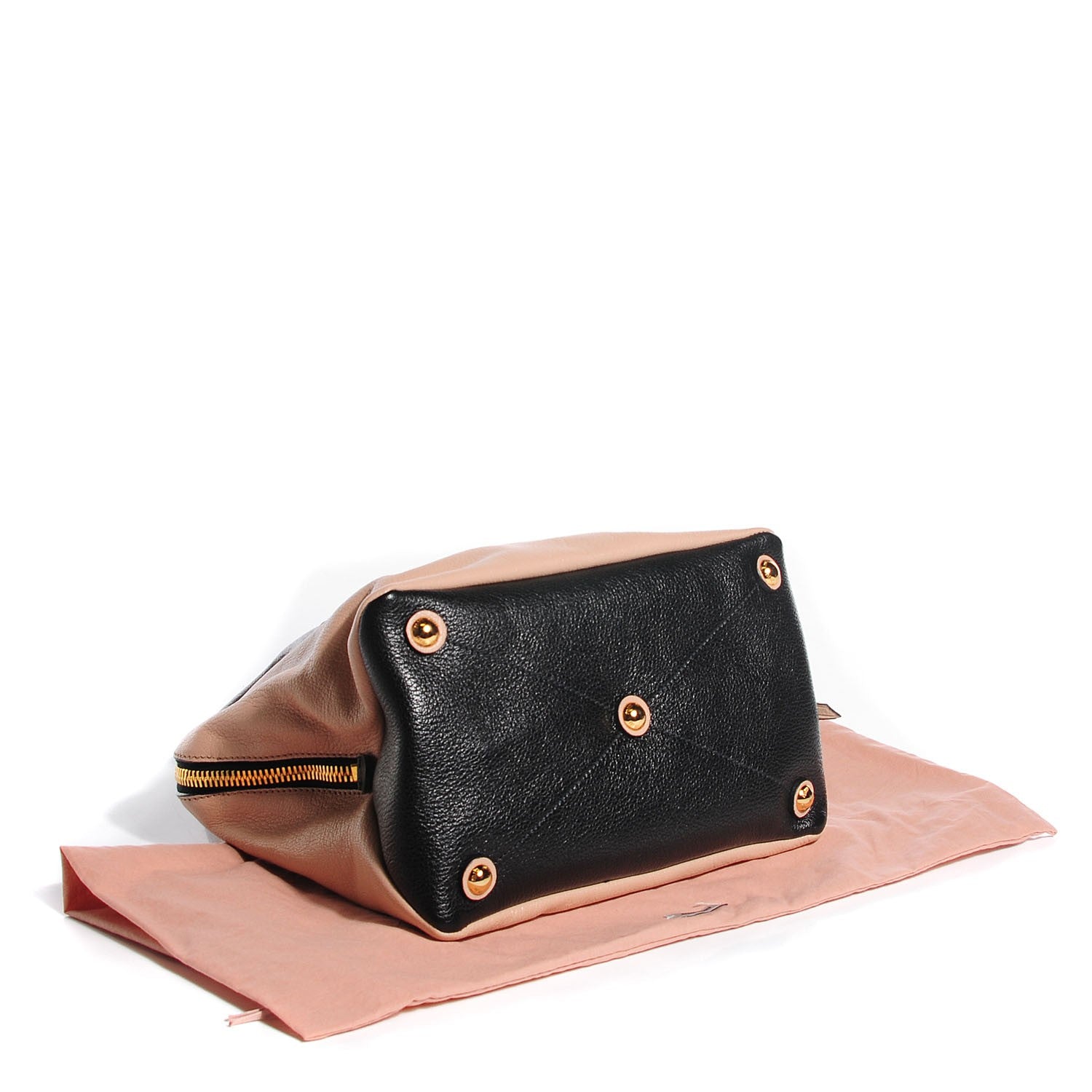 Miu Miu Goatskin Madras Top Handle Tote Cammeo Nero Black 4 of 8