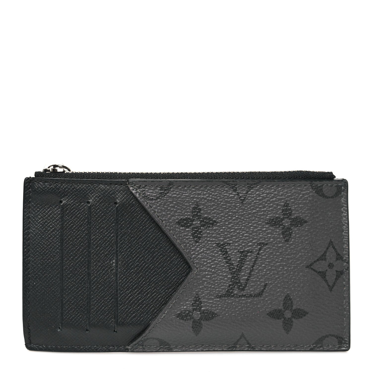 Louis Vuitton Reverse Monogram Eclipse Taiga Coin Card Holder 1 of 8