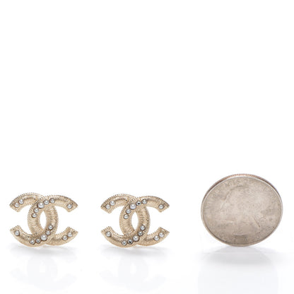 Chanel Pearl CC Earrings Light Gold 2 of 4