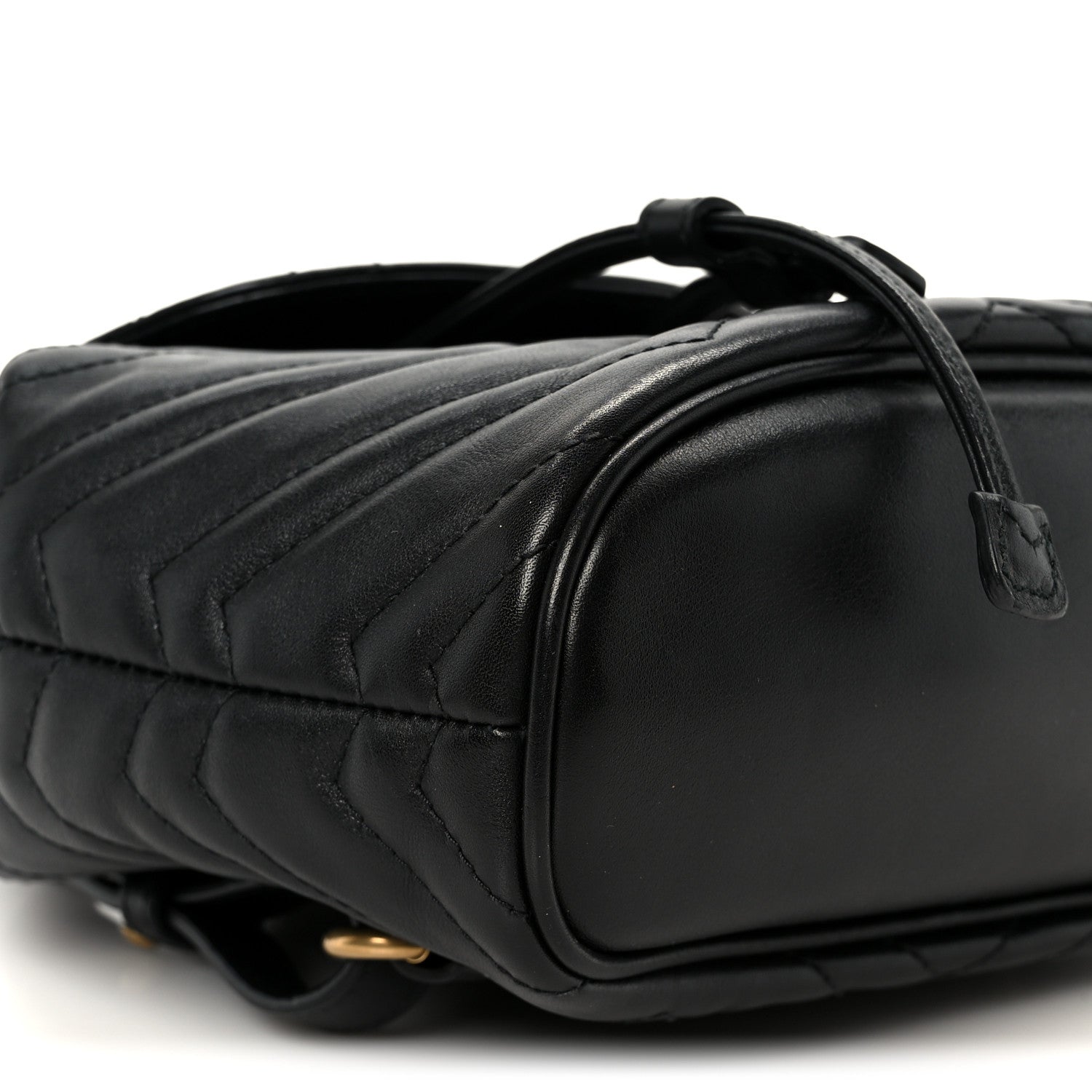 Gucci Calfskin Matelasse GG Marmont Flap Backpack Black 10 of 11