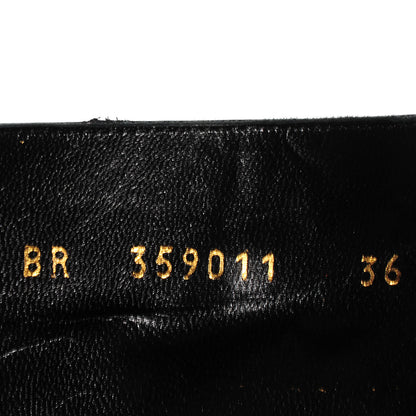 Saint Laurent Calfskin Cat Boot 50 Studded Strap Booties 36 Black 6 of 9