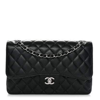 Chanel Caviar Quilted Jumbo Double Flap Black 1 of 12