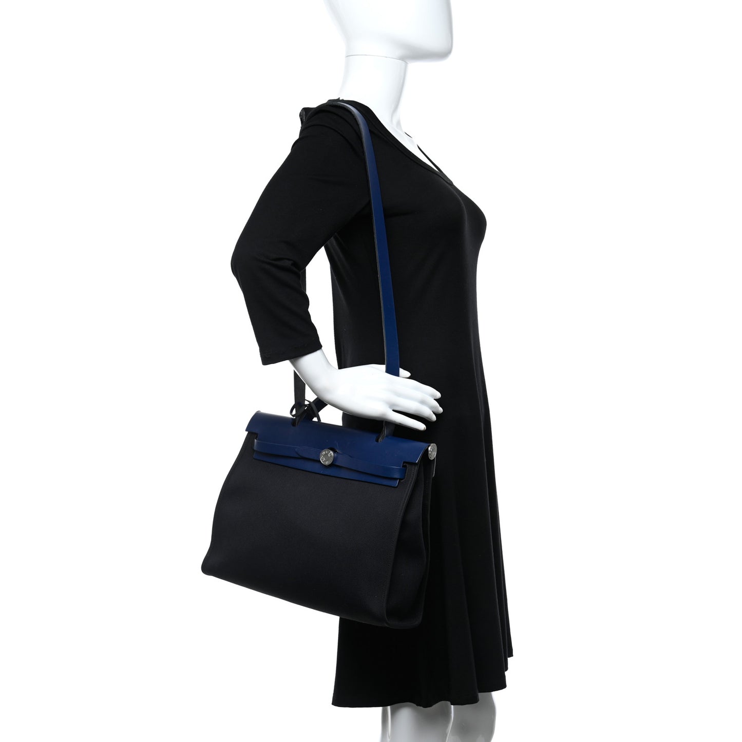 Vache Hunter Toile Herbag Zip 31 PM Bleu Saphir Black