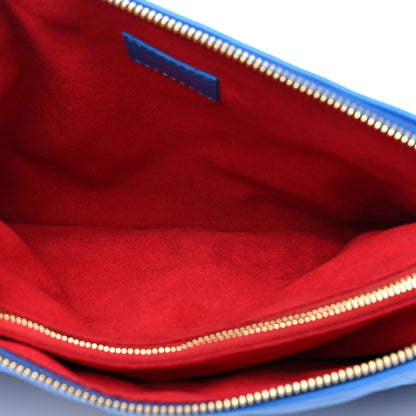 Louis Vuitton Lambskin Embossed Monogram Vuittamins Coussin PM Blue Red 7 of 12