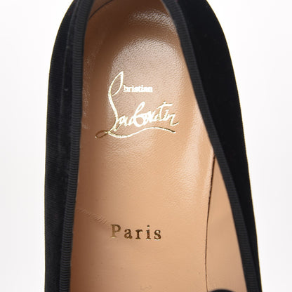 Christian Louboutin Velvet Perou Corazon Flats 39.5 Black 5 of 7