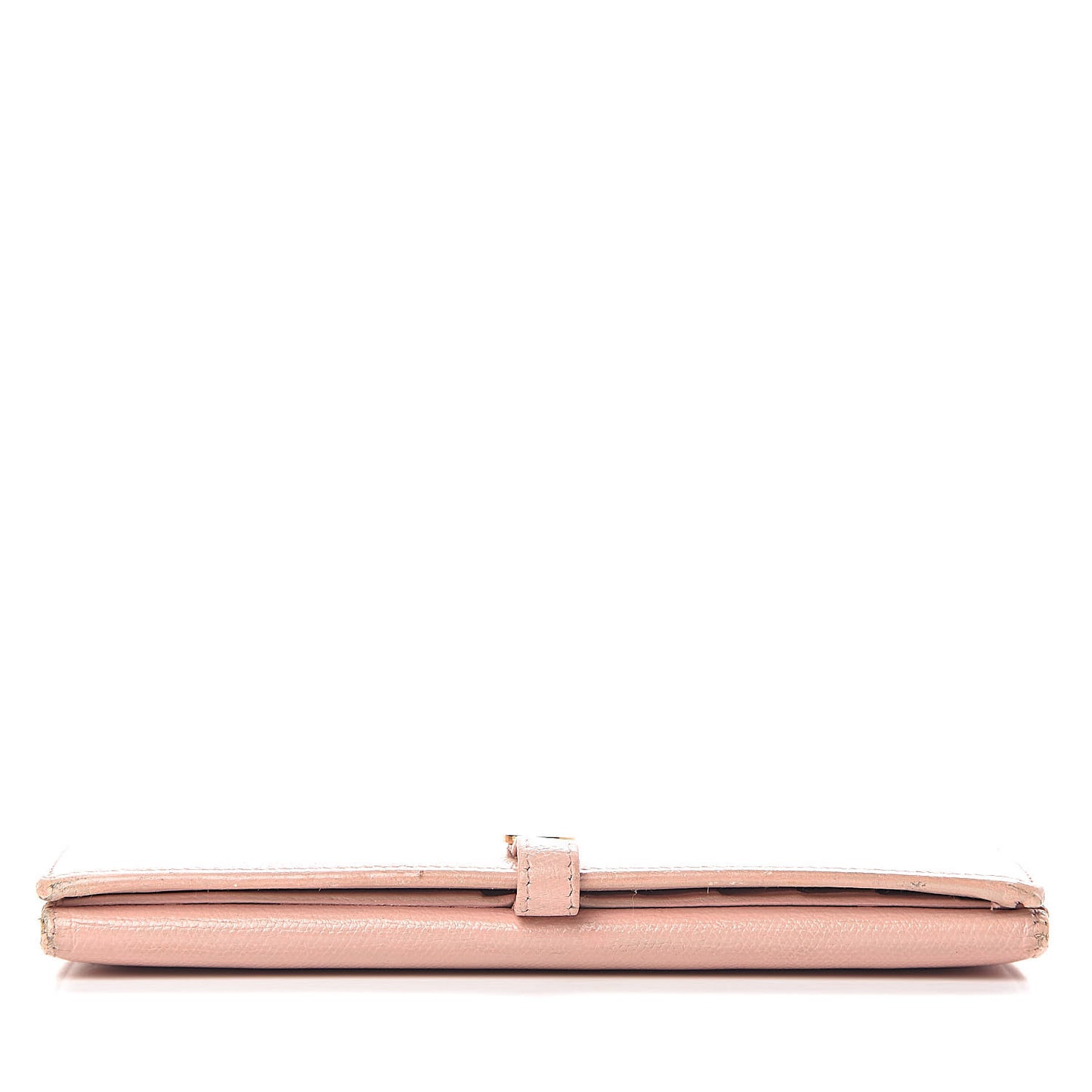 Grained Calfskin CC Button Wallet Pink