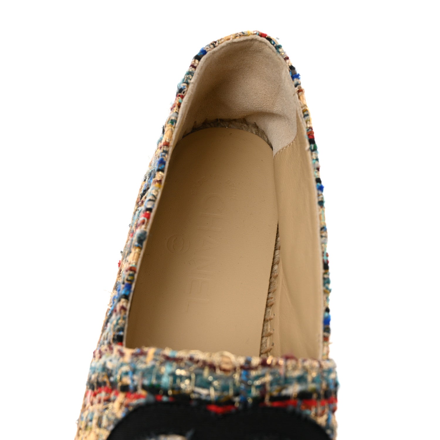 Chanel Tweed Grosgrain CC Espadrilles 41 Multicolor Black 10 of 10