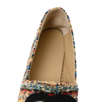 Chanel Tweed Grosgrain CC Espadrilles 41 Multicolor Black 10 of 10