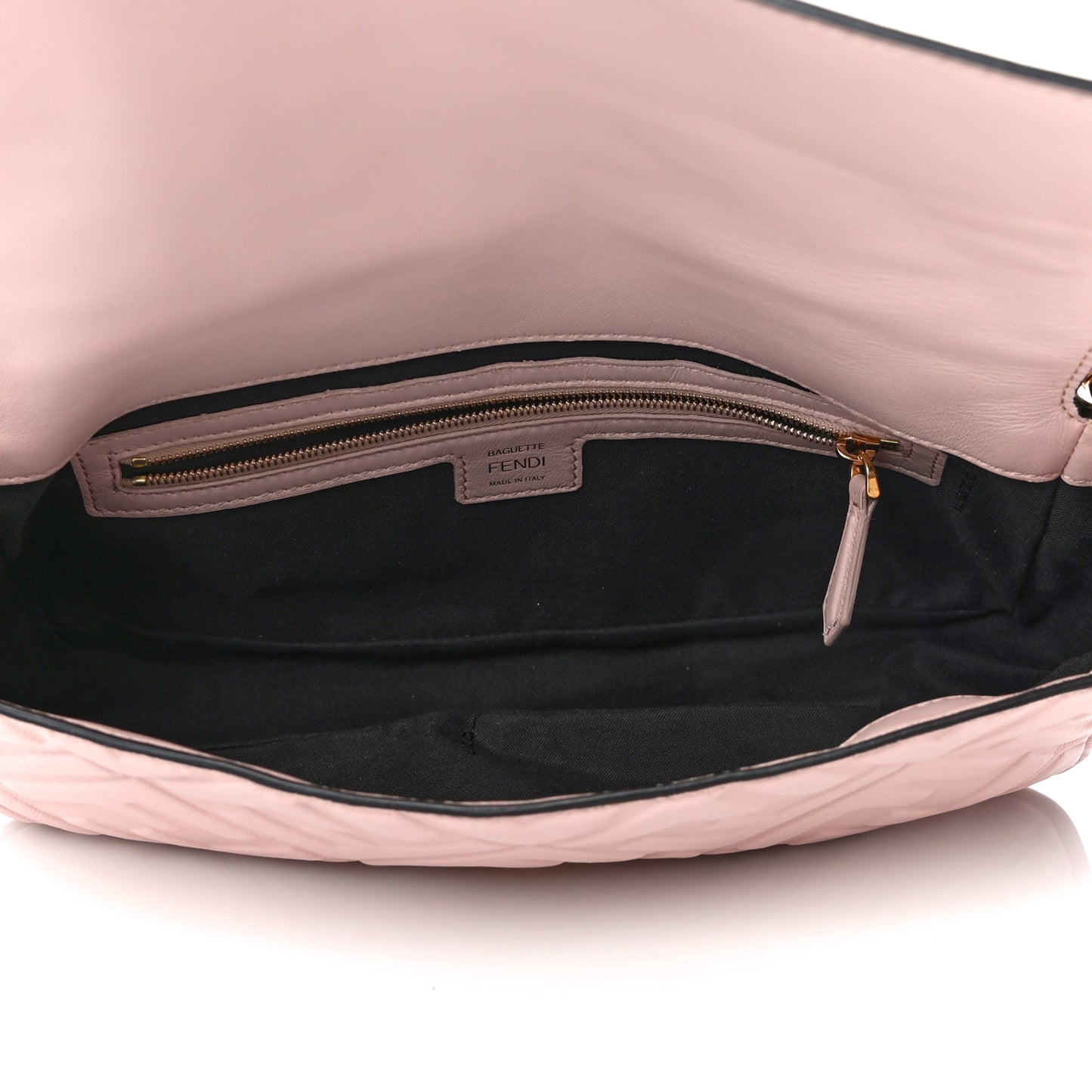 Nappa FF 1974 Embossed Baguette Rosa Quarzo