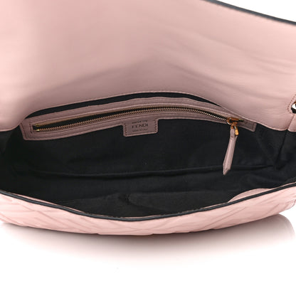 Fendi Nappa FF 1974 Embossed Baguette Rosa Quarzo 6 of 12