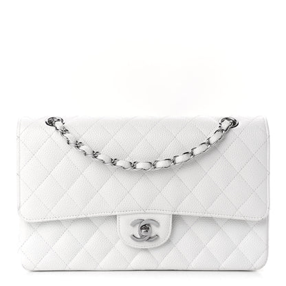 Chanel Caviar Quilted Medium Double Flap White 1 of 16
