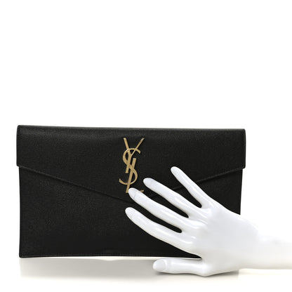 Saint Laurent Grain De Poudre Uptown Pouch Black 2 of 8