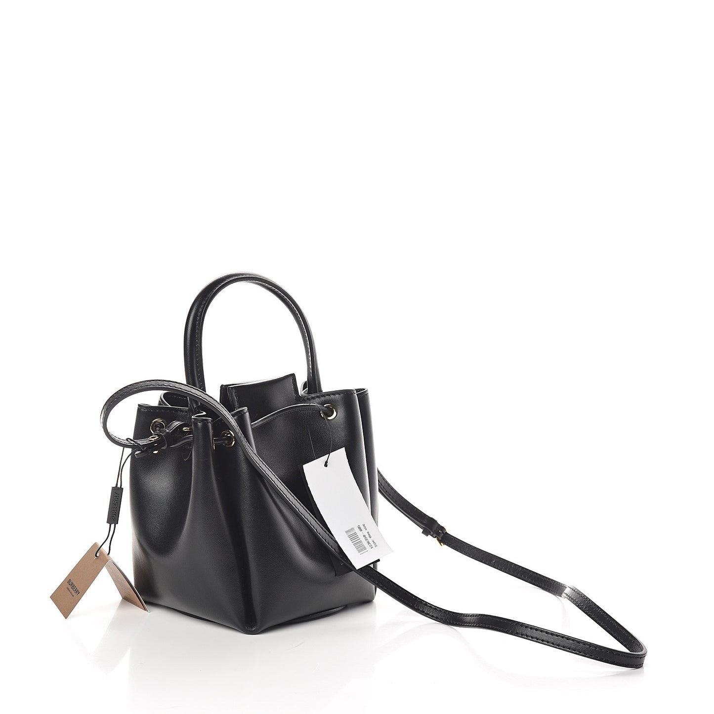 Calfskin Monogram Motif TB Bucket Black
