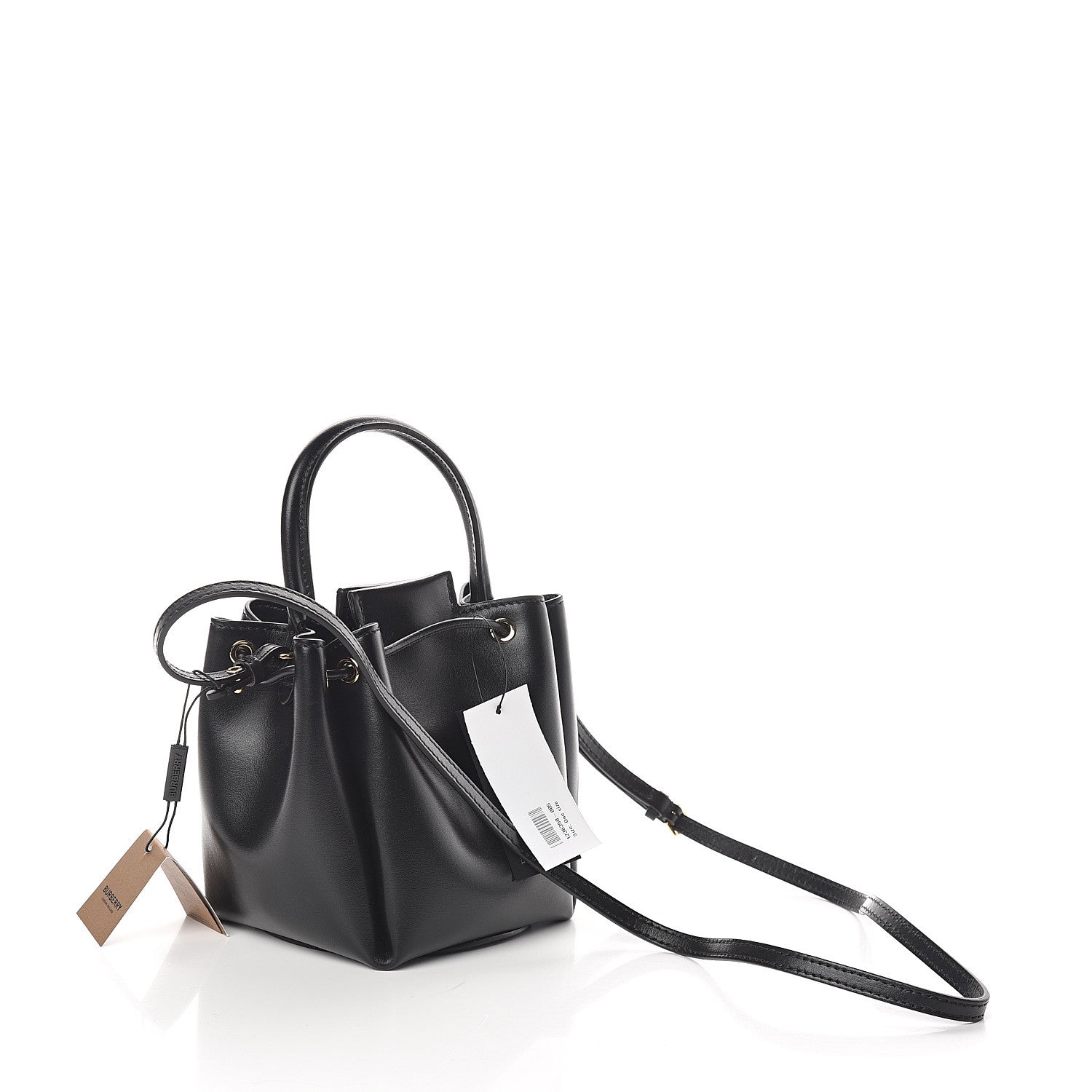 Burberry Calfskin Monogram Motif TB Bucket Black 2 of 7