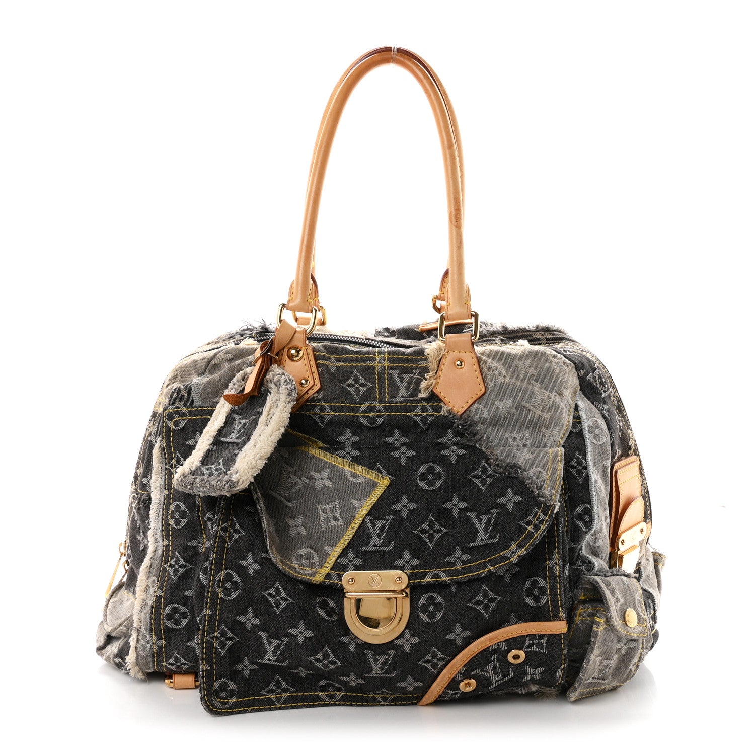 Louis Vuitton Denim Patchwork Bowly Black 1 of 11