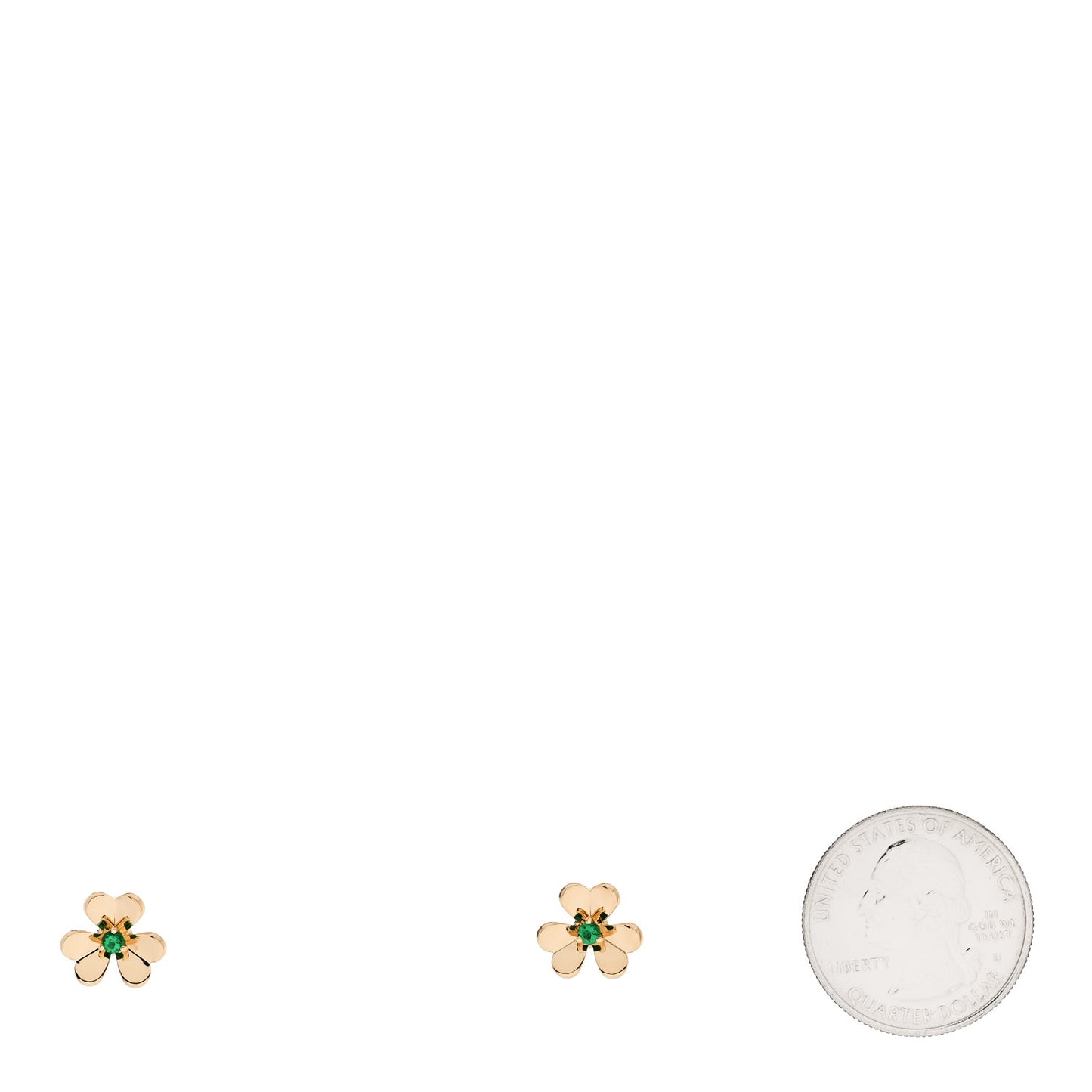 18K Yellow Gold Emerald Mini Frivole Earrings