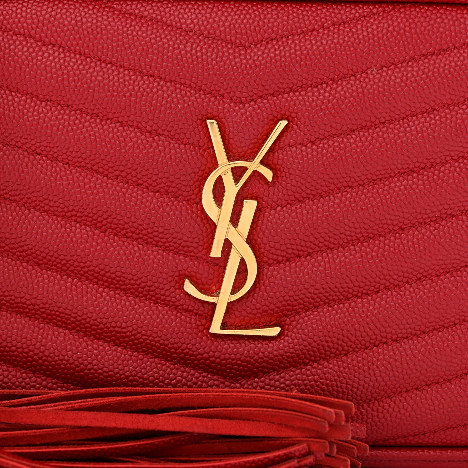 Saint Laurent Grain De Poudre Matelasse Monogram Mini Lou Camera Bag Opyum Red 8 of 11