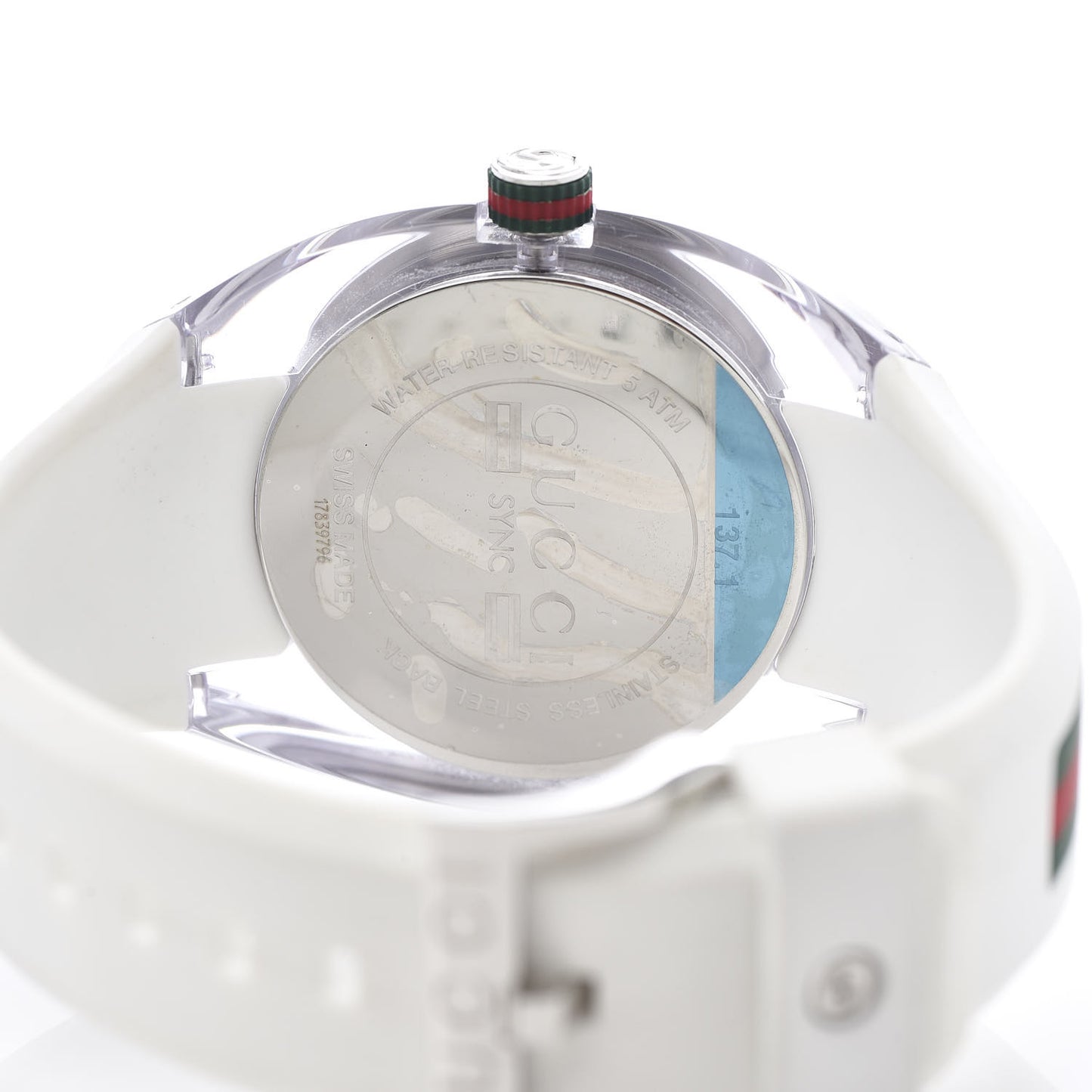 Stainless Steel Rubber 46mm Sync Web Quartz Watch White