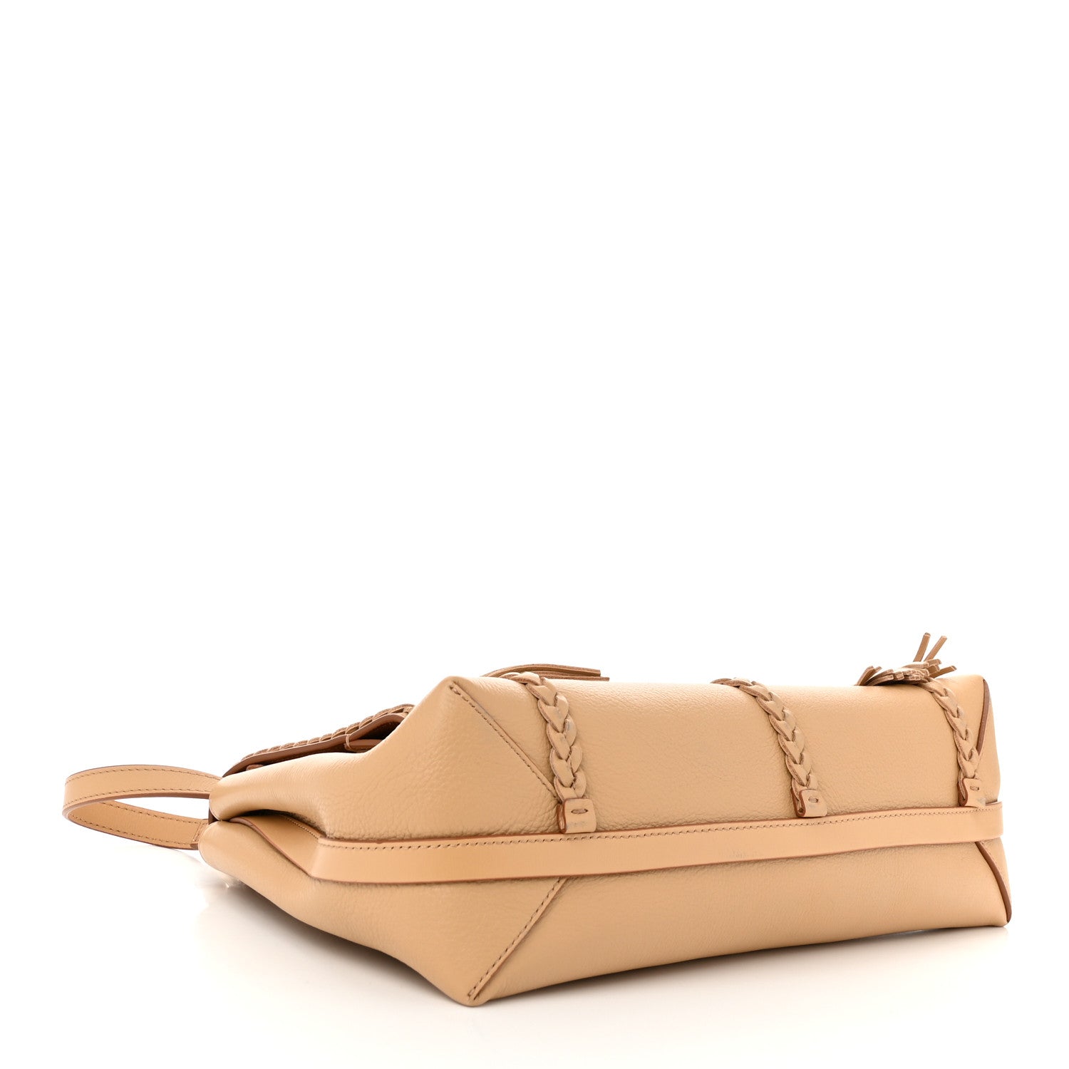 Chloe Grained Calfskin Medium Penelope Shoulder Bag Milky Brown 4 of 10