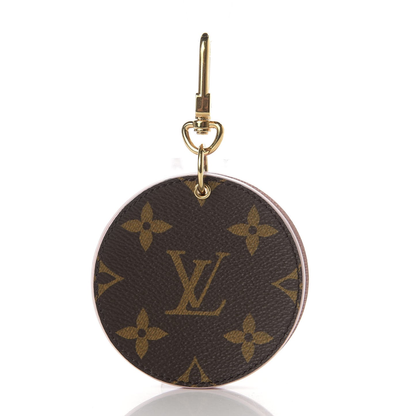 Monogram LV Mirror Bag Charm Key Holder Rose Ballerine