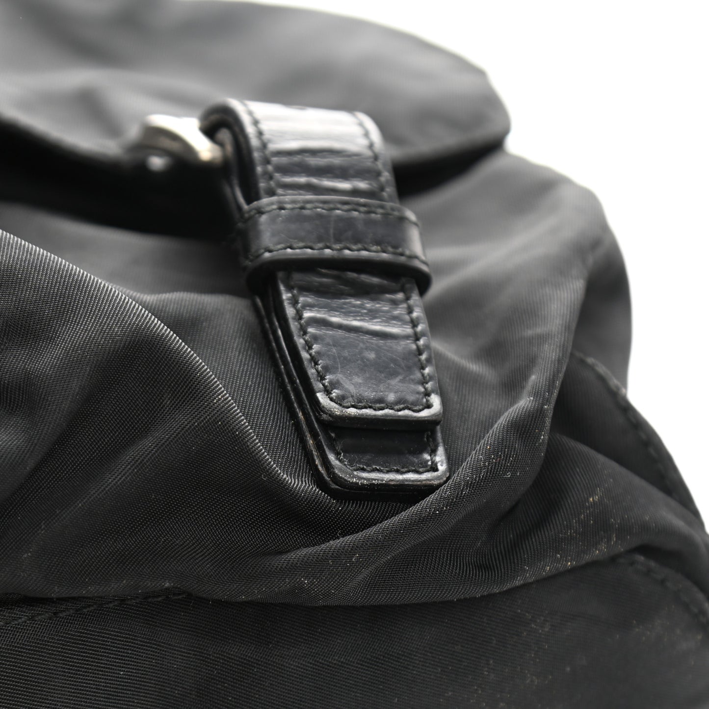 Tessuto Nylon Saffiano Medium Backpack Black